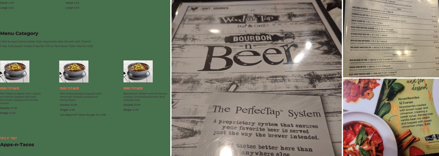 Wood-n-Tap - Hamden Menu