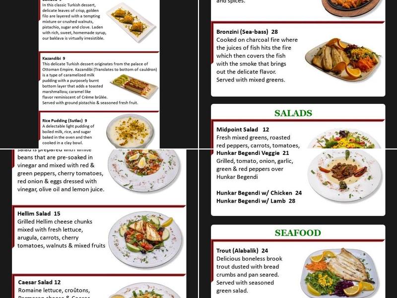 Midpoint Istanbul Fine Dining Menu