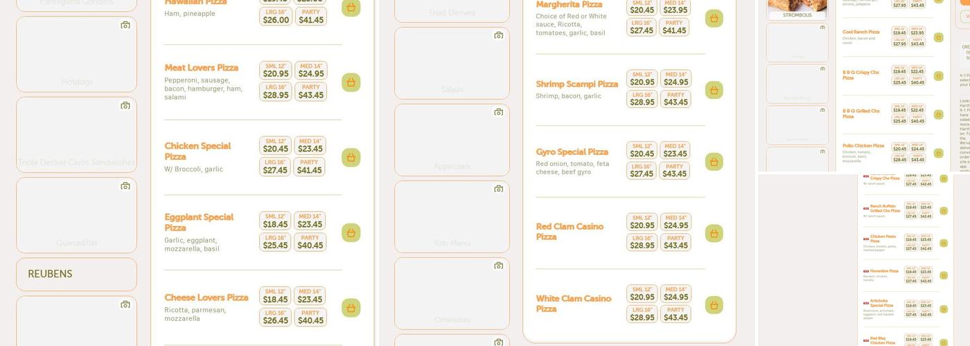 A-1 Pizza Menu