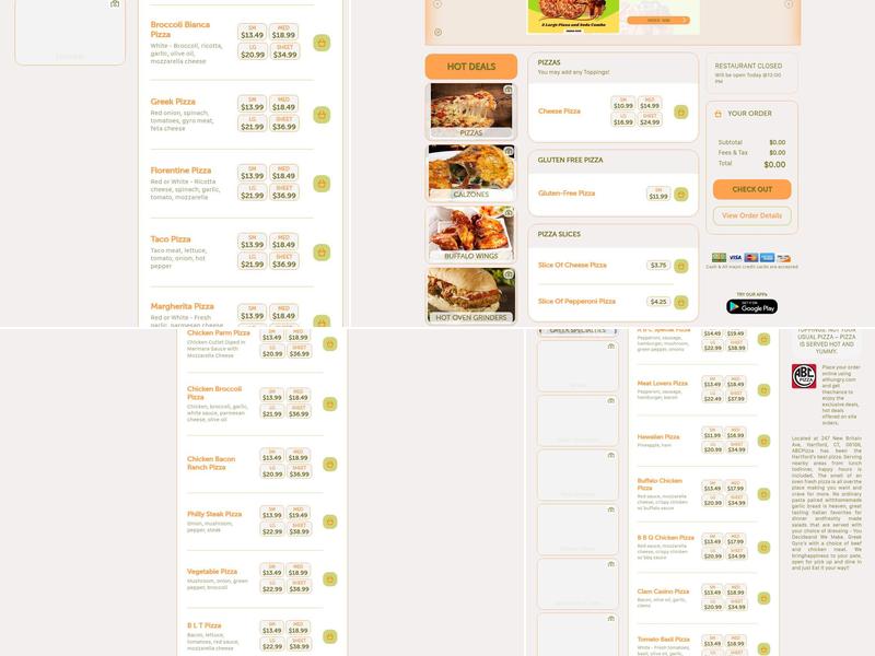 ABC Pizza House Menu