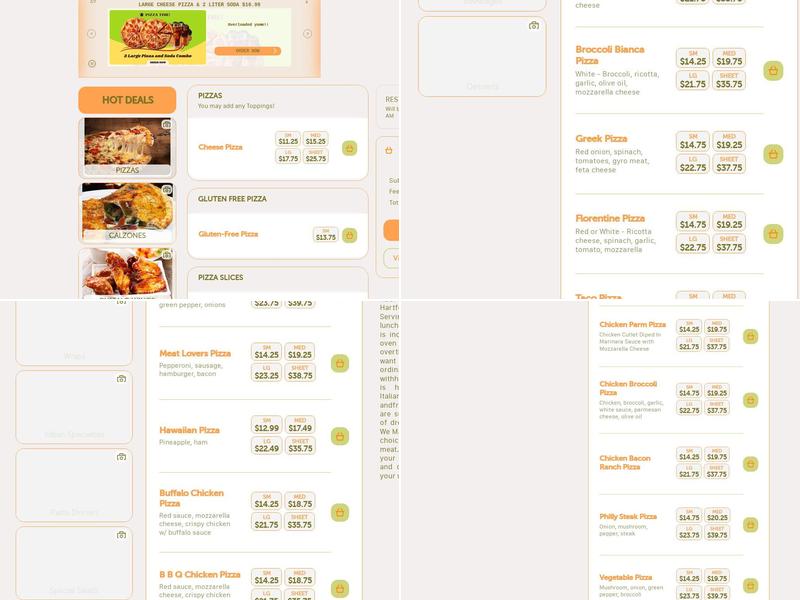 ABC Pizza House Menu