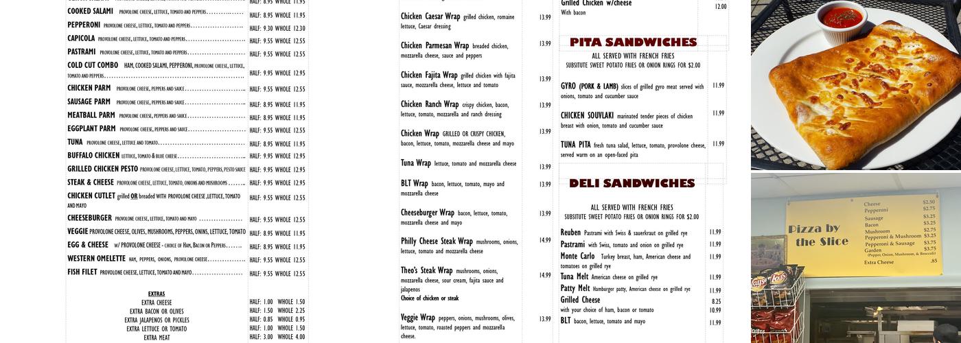 George's Pizza Restaurant Menu