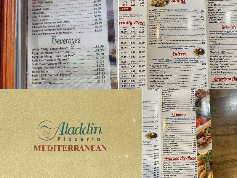 Aladdin Halal Menu