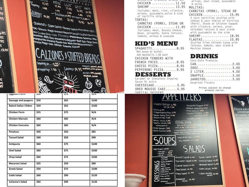 Bert’s Pizzeria and Mexican Cuisine Menu