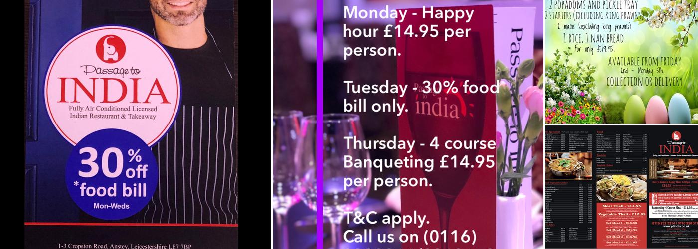 Passage to India Menu