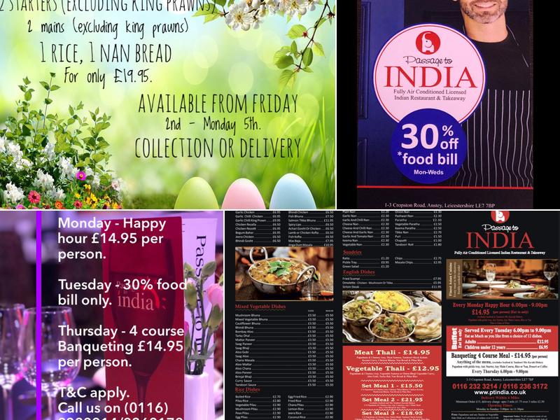 Passage to India Menu