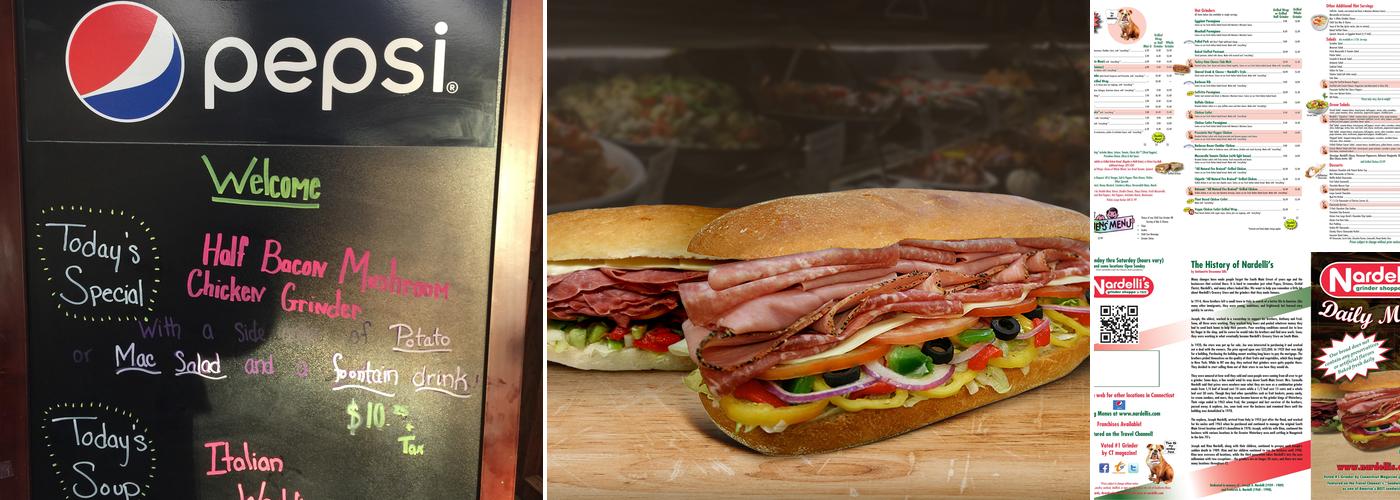 Nardelli's Grinder Shoppe Menu