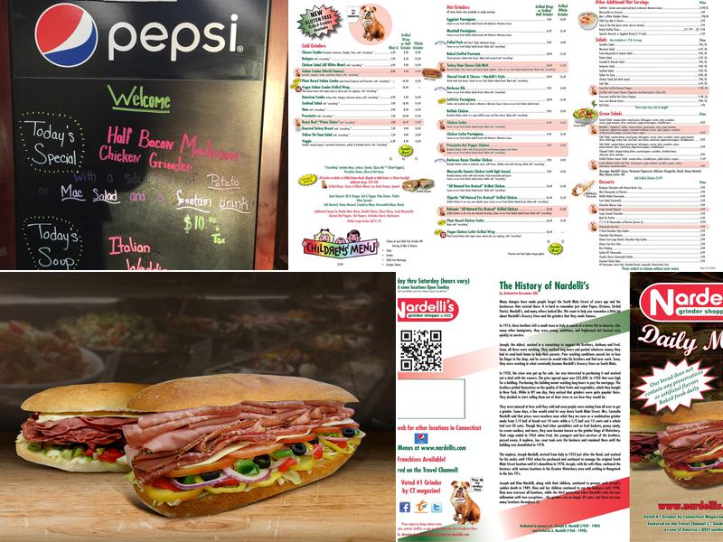 Nardelli's Grinder Shoppe Menu