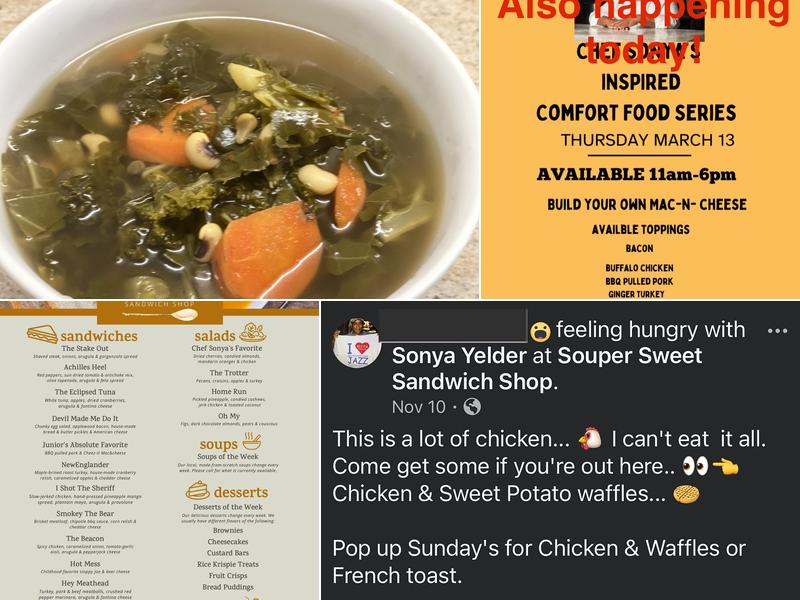 Souper Sweet Sandwich Shop Menu