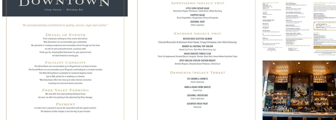 Max Downtown Menu