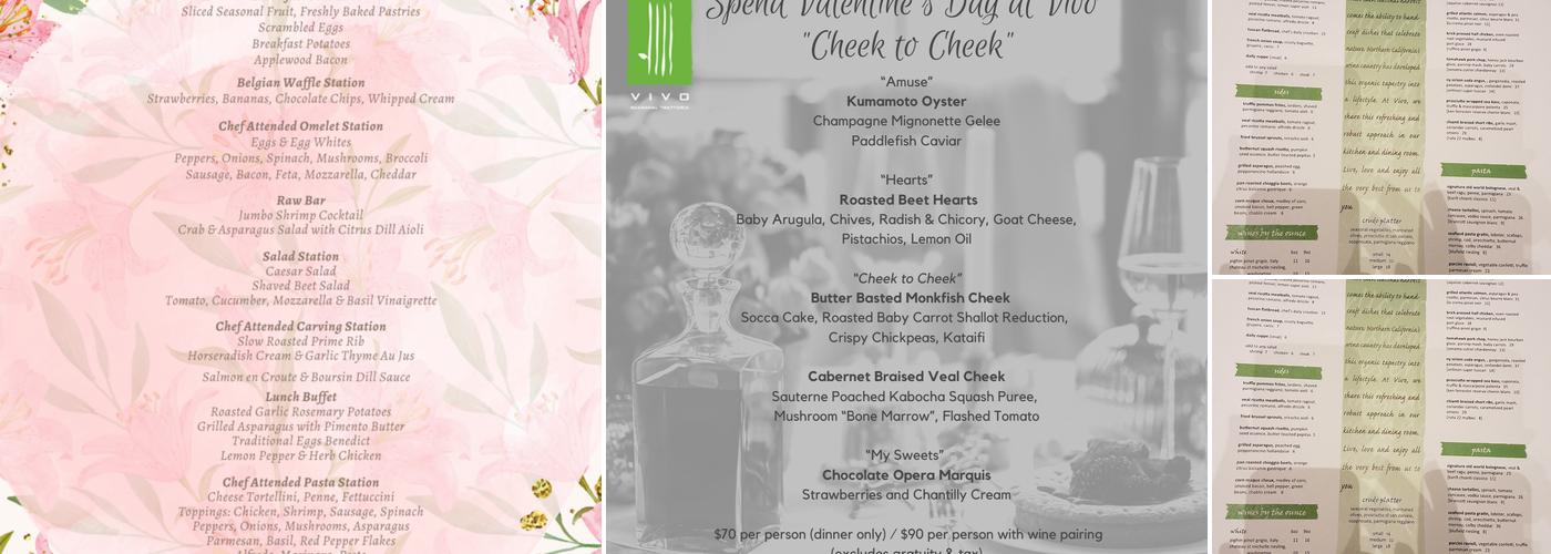 Vivo Seasonal Trattoria Menu