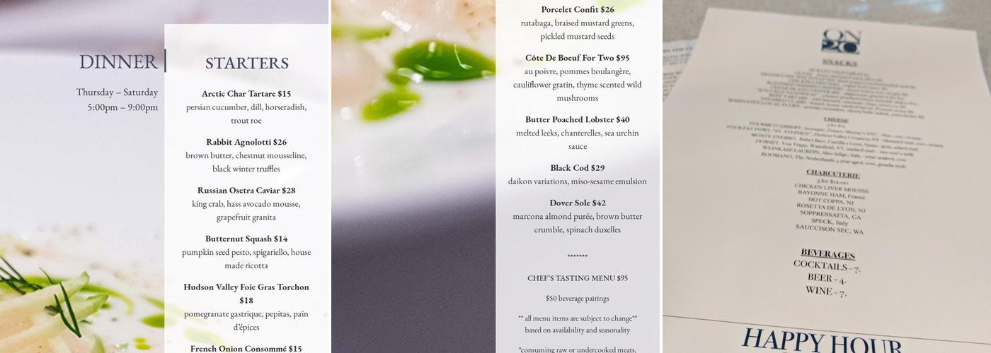 ON20 Menu