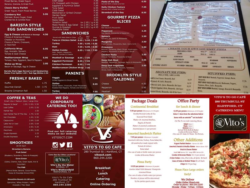 Vito's To Go Cafe Menu