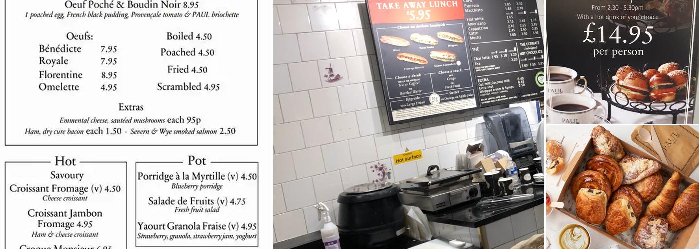 PAUL Marylebone Menu