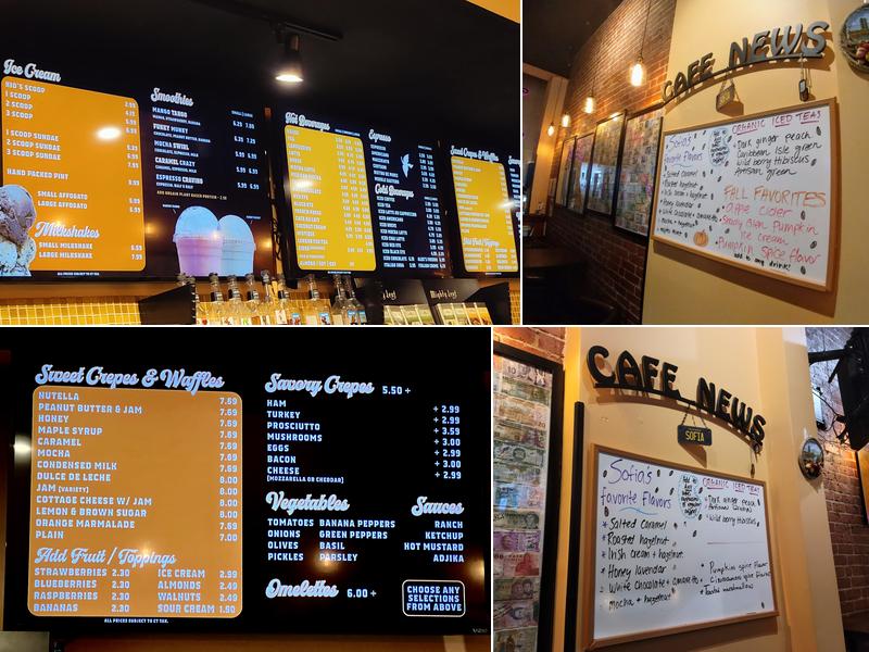 Cafe Sofia Menu