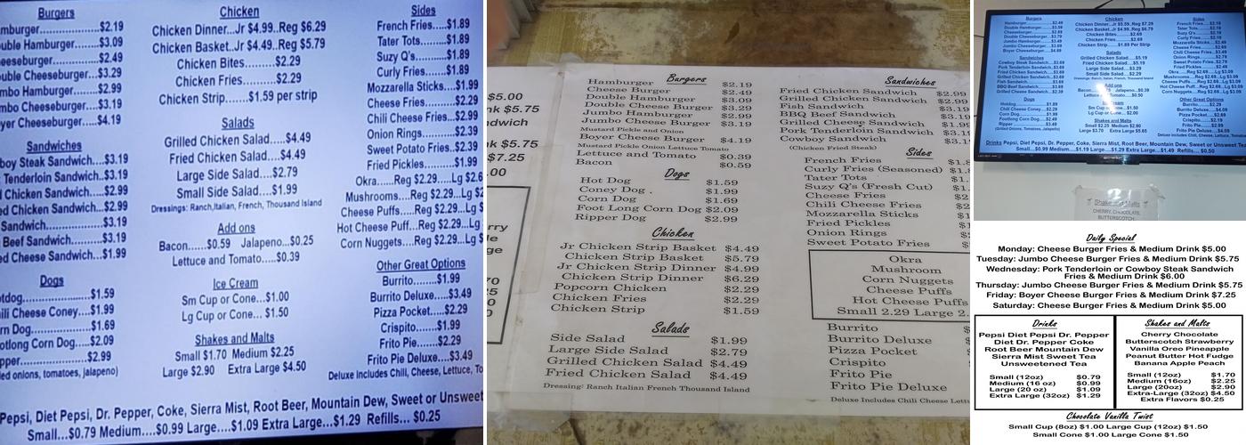 Dairy Snack Menu