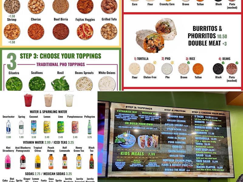 MexiPHO - Mexican Vietnamese Fusion Menu