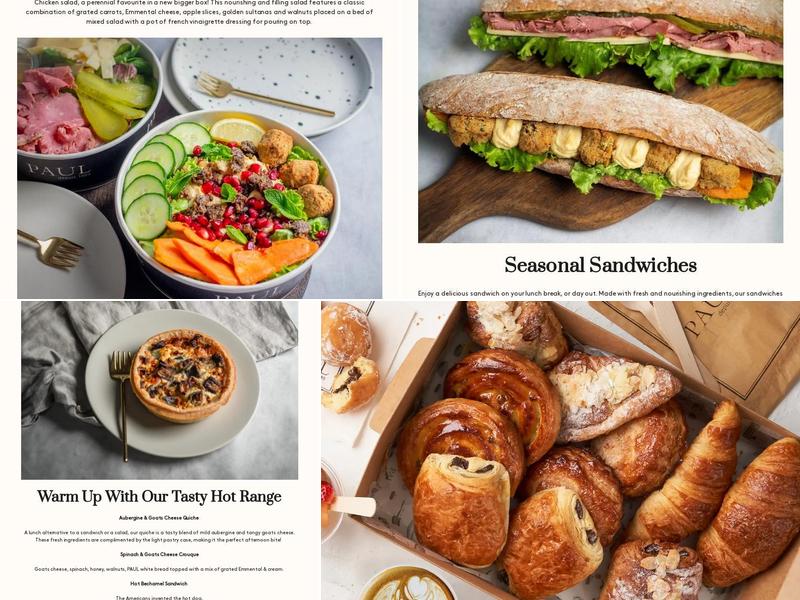 PAUL Notting Hill Gate Menu