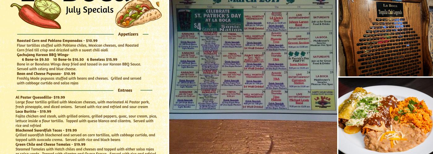 La Boca Menu