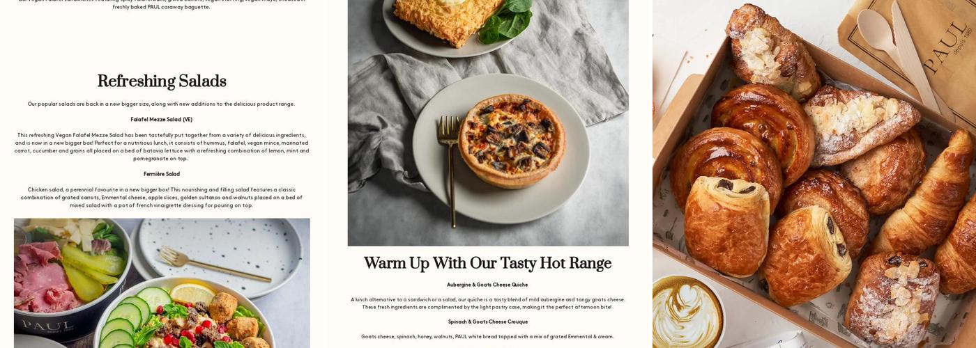 PAUL Holland Park Menu