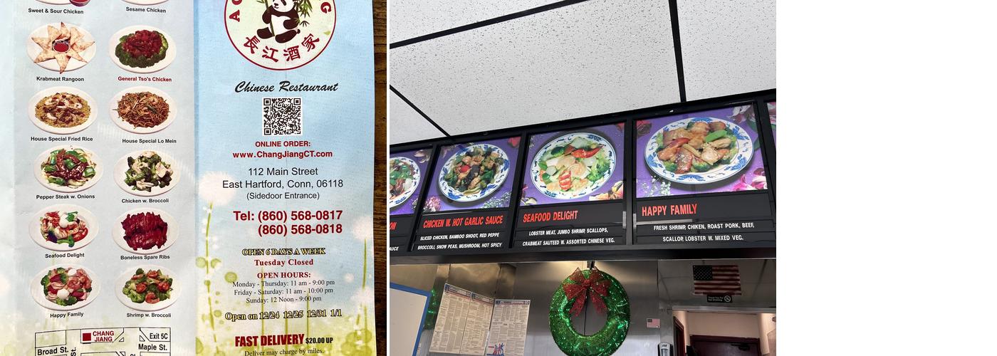 Chang Jiang Chinese Restaurant Menu