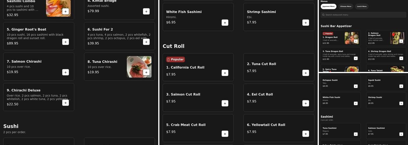 Ginger Root Restaurant Menu
