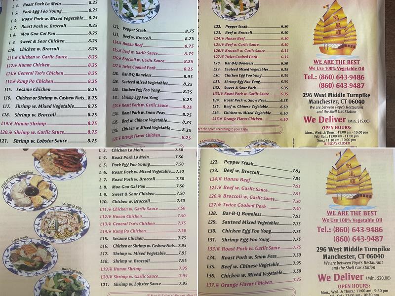 Five Star Chinese Restaurant Menu