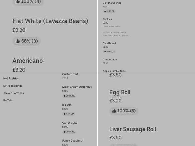 The Village Bakery Menu