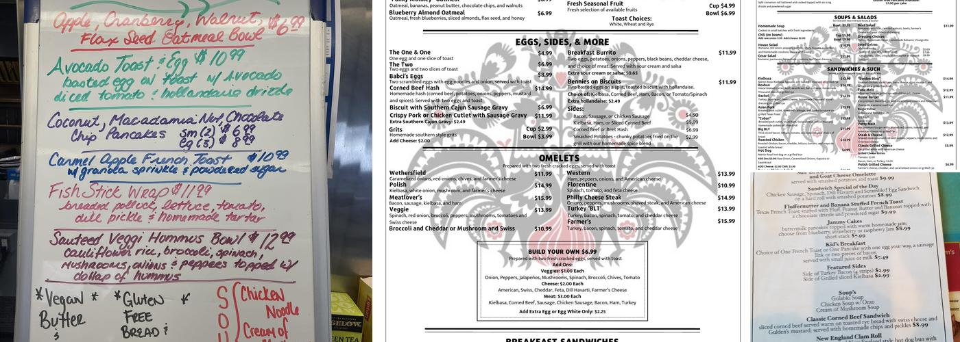 The Wethersfield Diner Menu