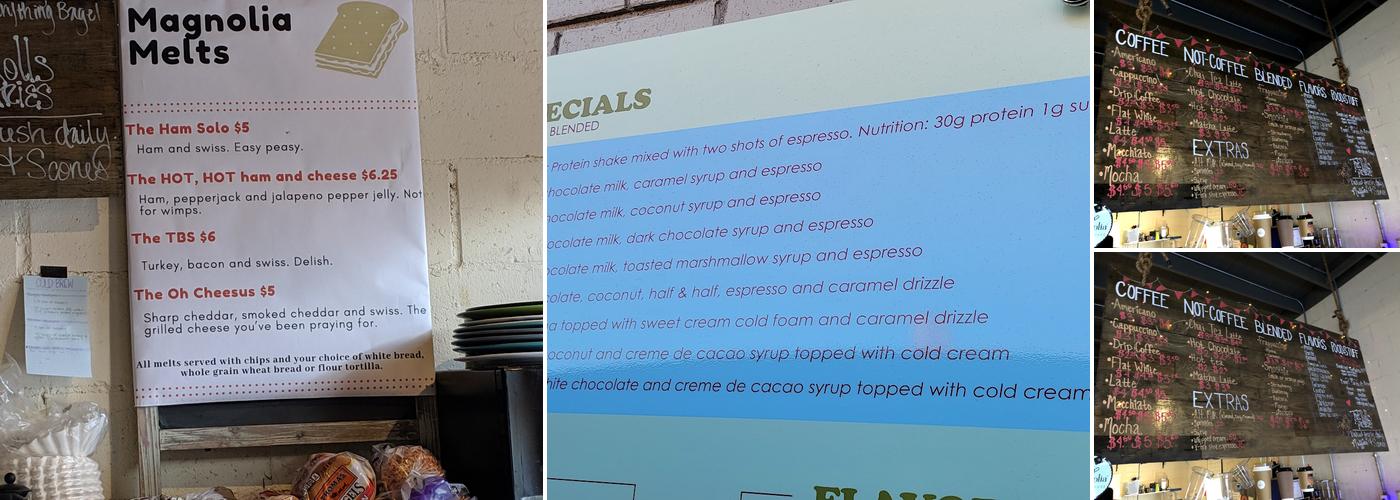 Magnolia Coffee House Menu
