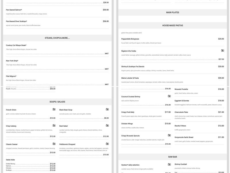 Abigail's Grille and Wine Bar Menu