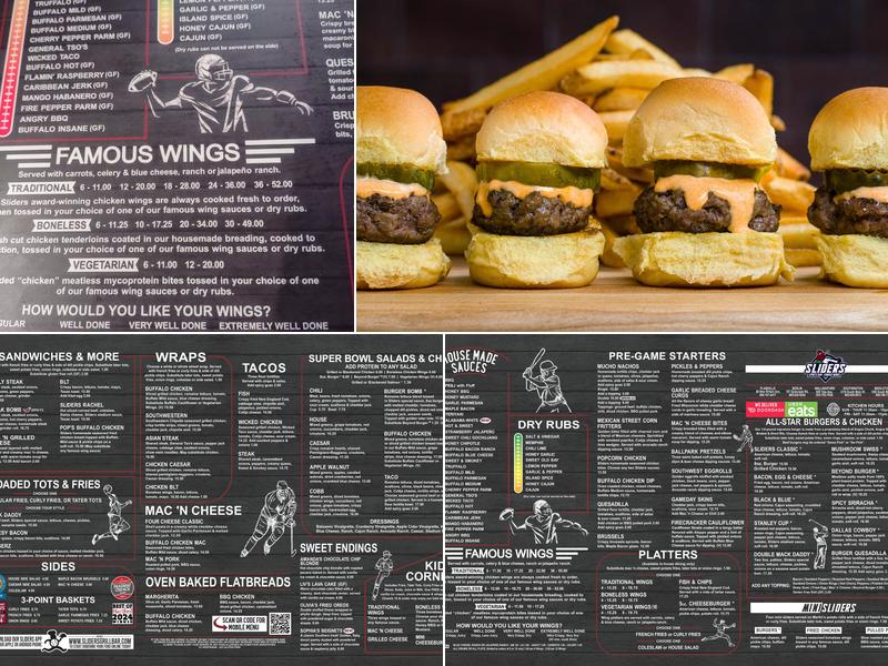 Sliders Grill & Bar - Plainville, CT Menu