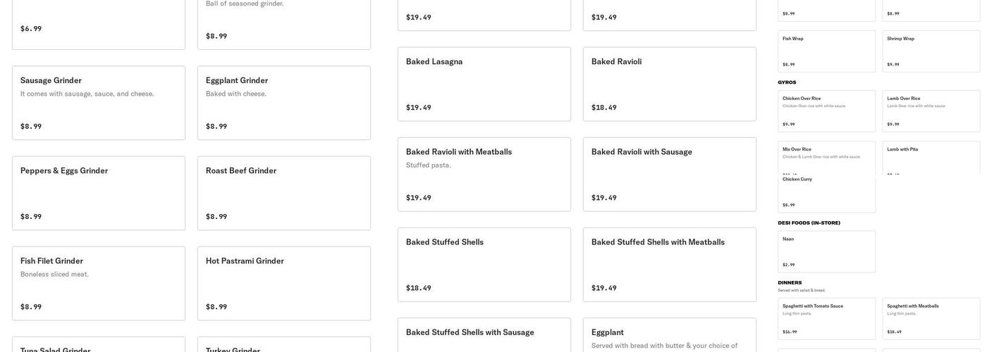 Lucy's Pizza Menu