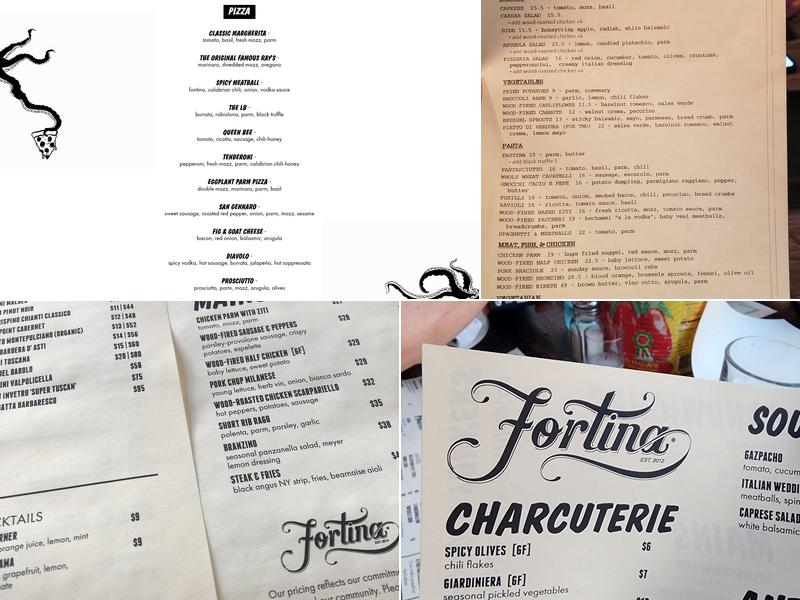Fortina Menu