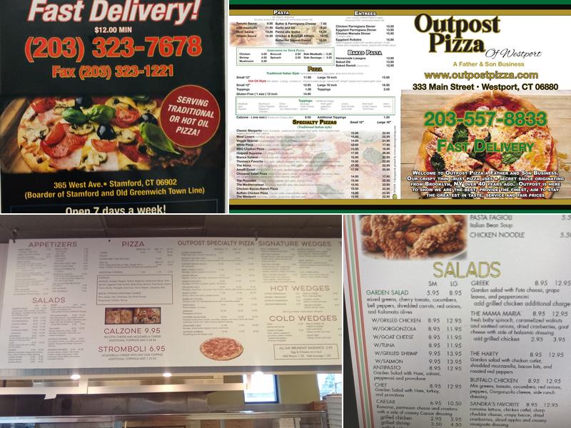 Outpost Pizza Stamford Menu