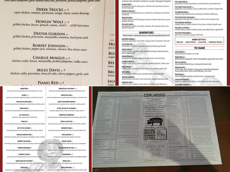 COALHOUSE PIZZA Menu