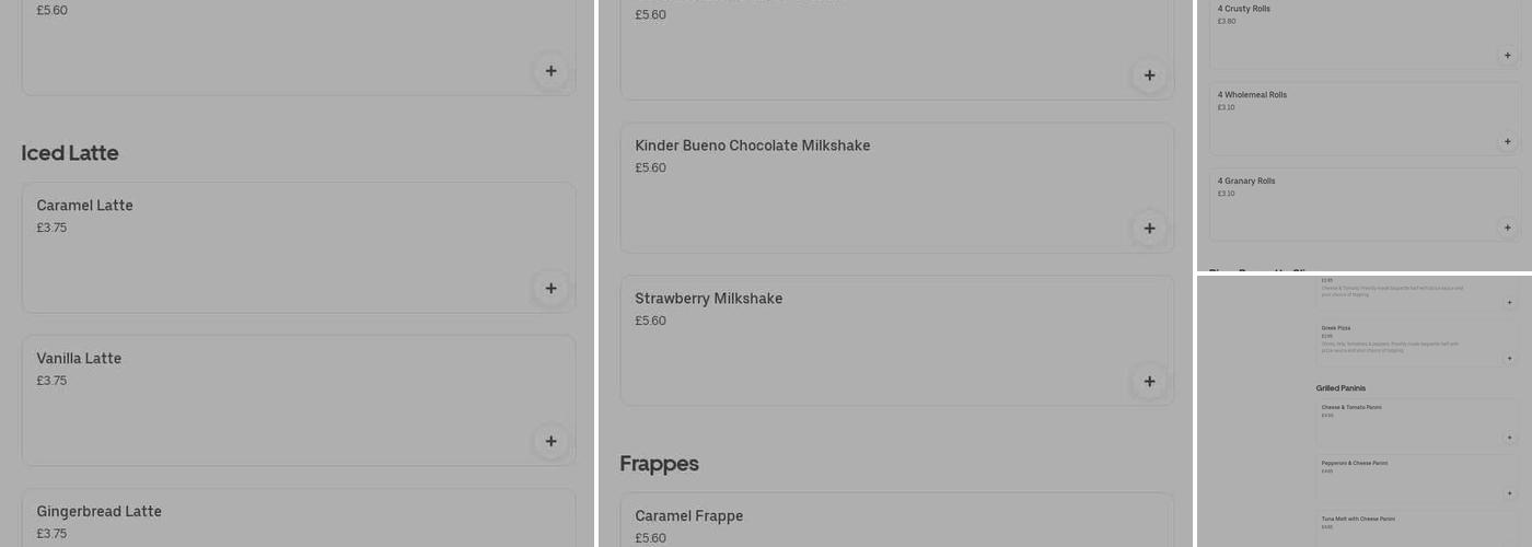 Paul's Bakehouse Menu