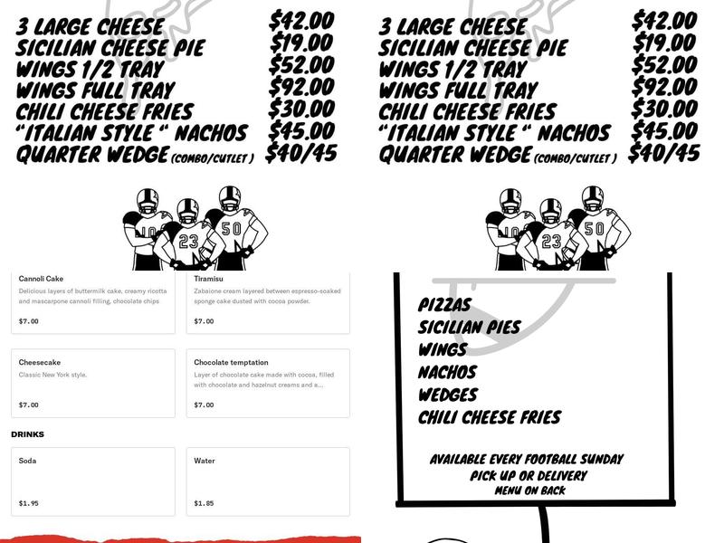 Belltown Pizzeria Menu