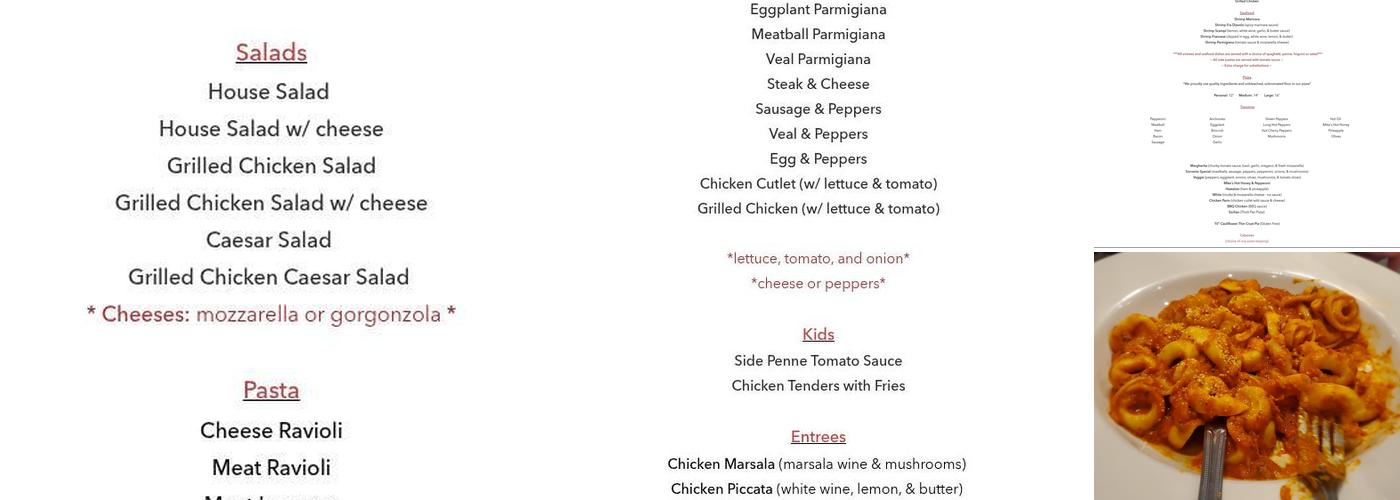 Sorrento Pizzeria & Restaurant Menu