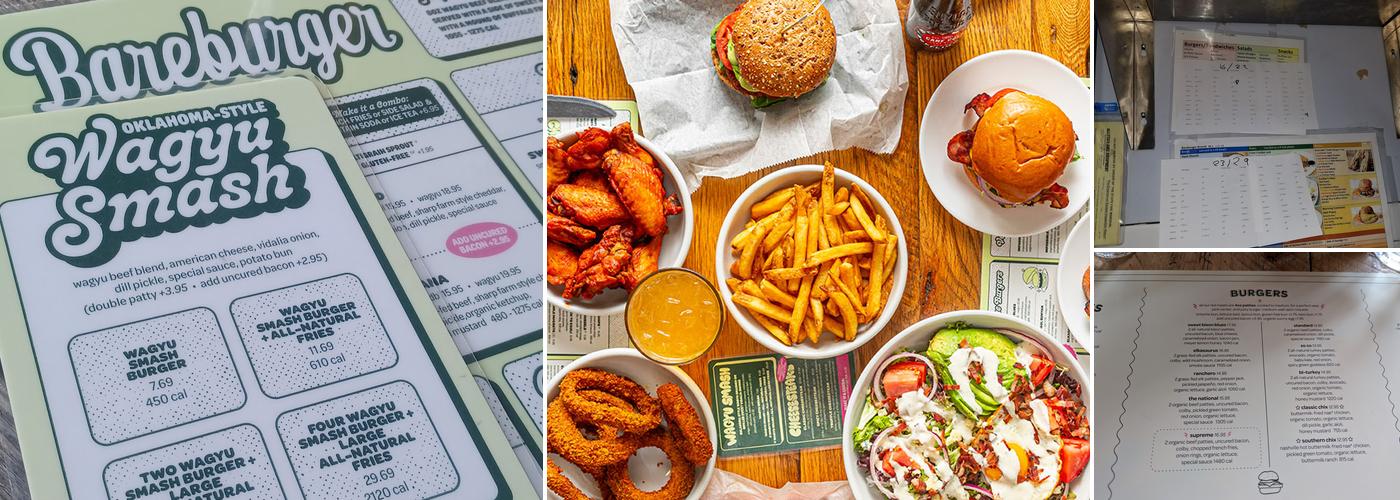 Bareburger Menu