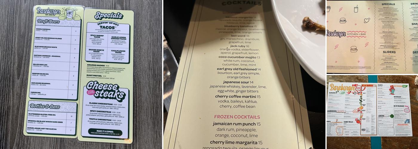 Bareburger Menu