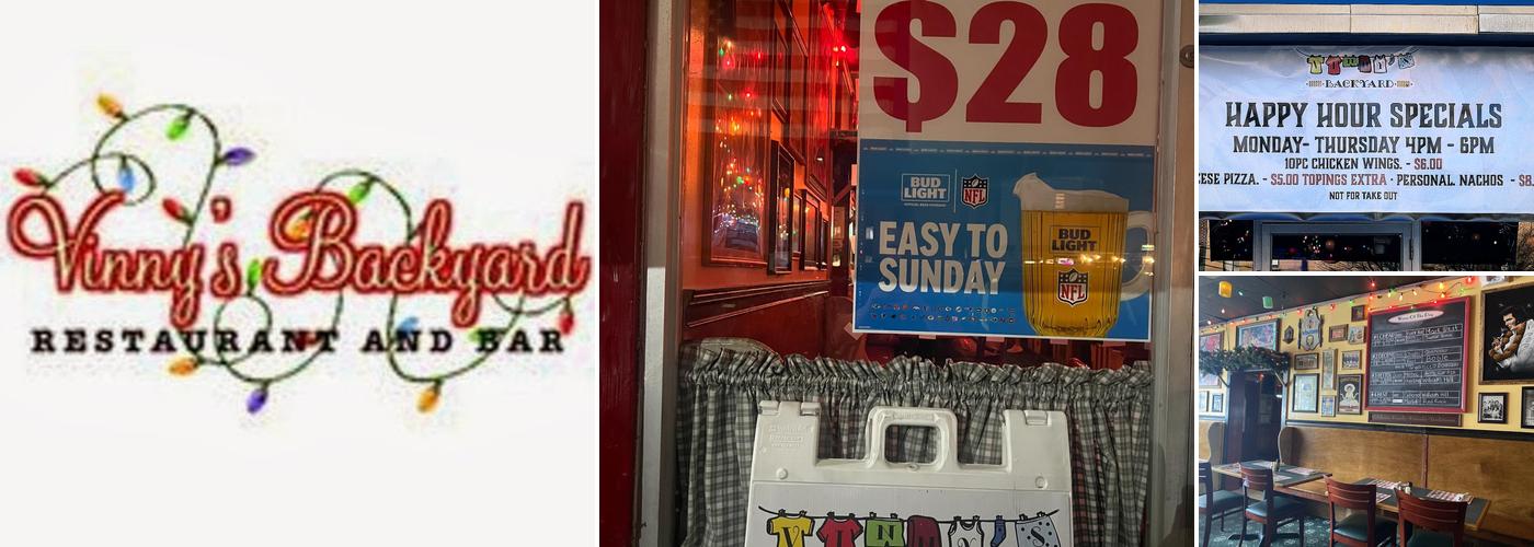 Vinny's Backyard Restaurant and Bar Menu