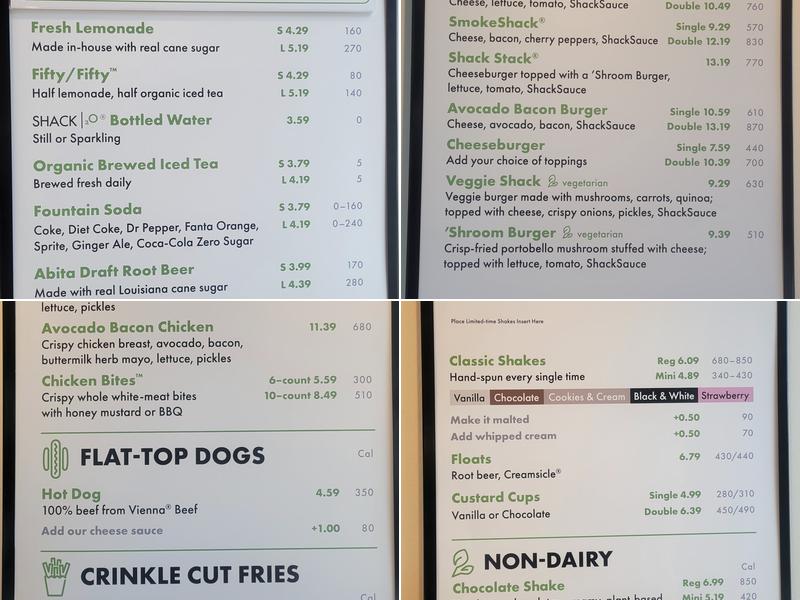 Shake Shack Darien Menu
