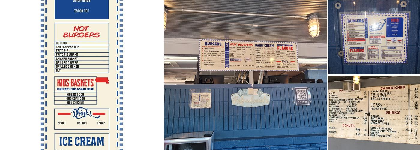 Barnett’s Dairyette Menu