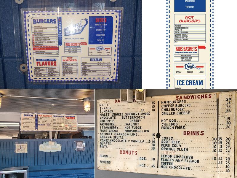 Barnett’s Dairyette Menu