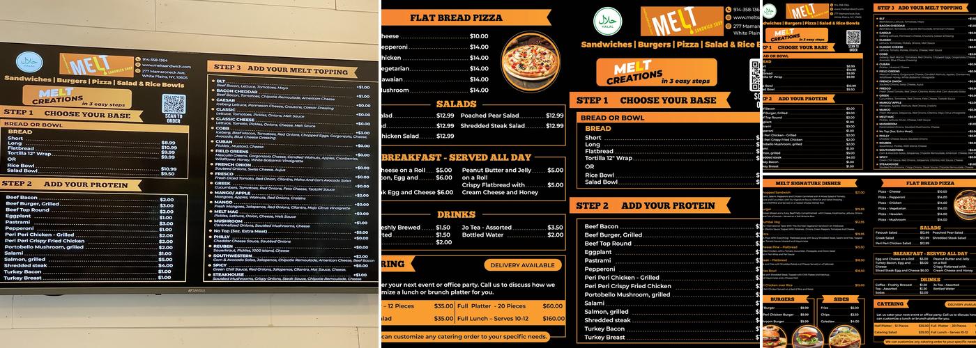 Melt Sandwich Shop Menu