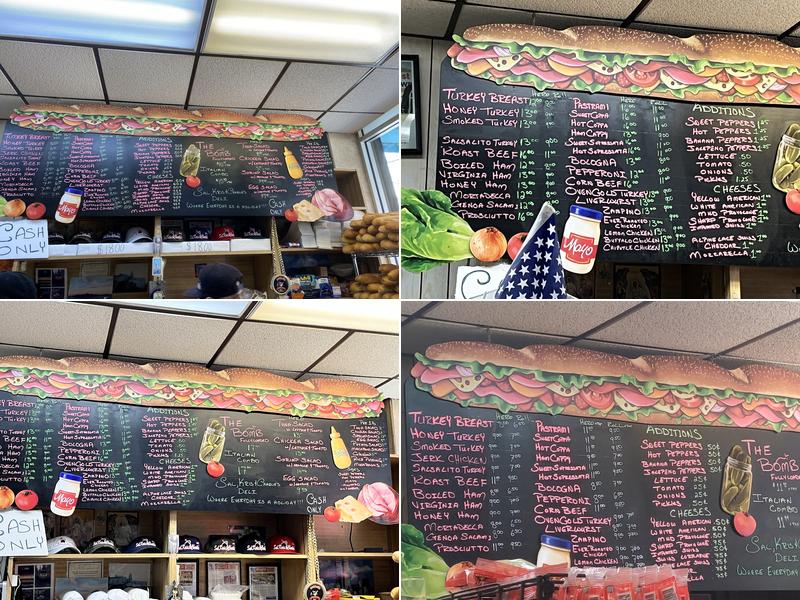 Sal, Kris & Charlie's Deli Menu