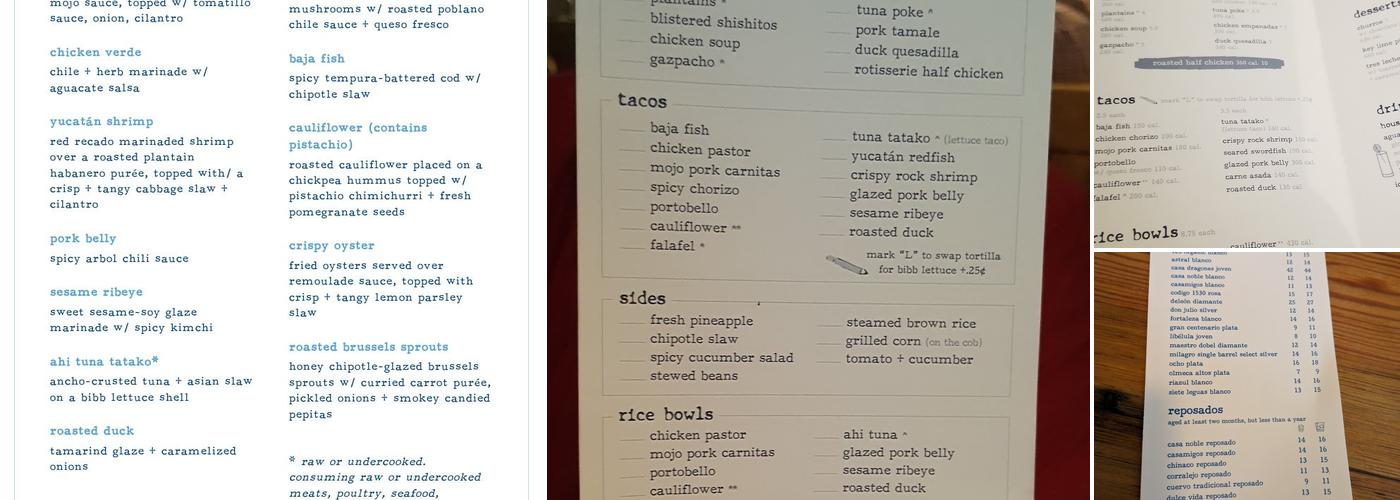 bartaco Menu