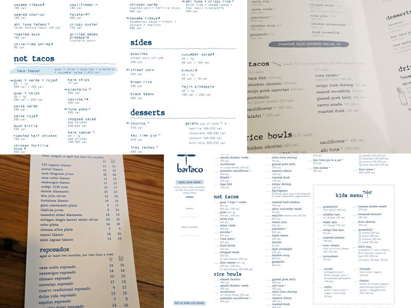 bartaco Menu