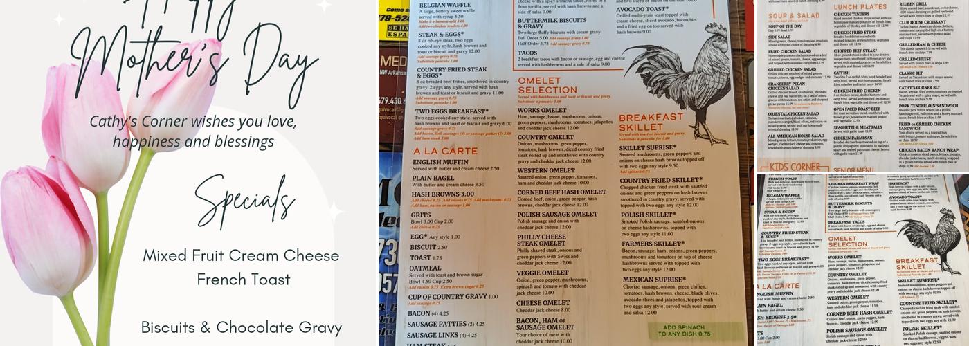 Cathy's Corner Menu